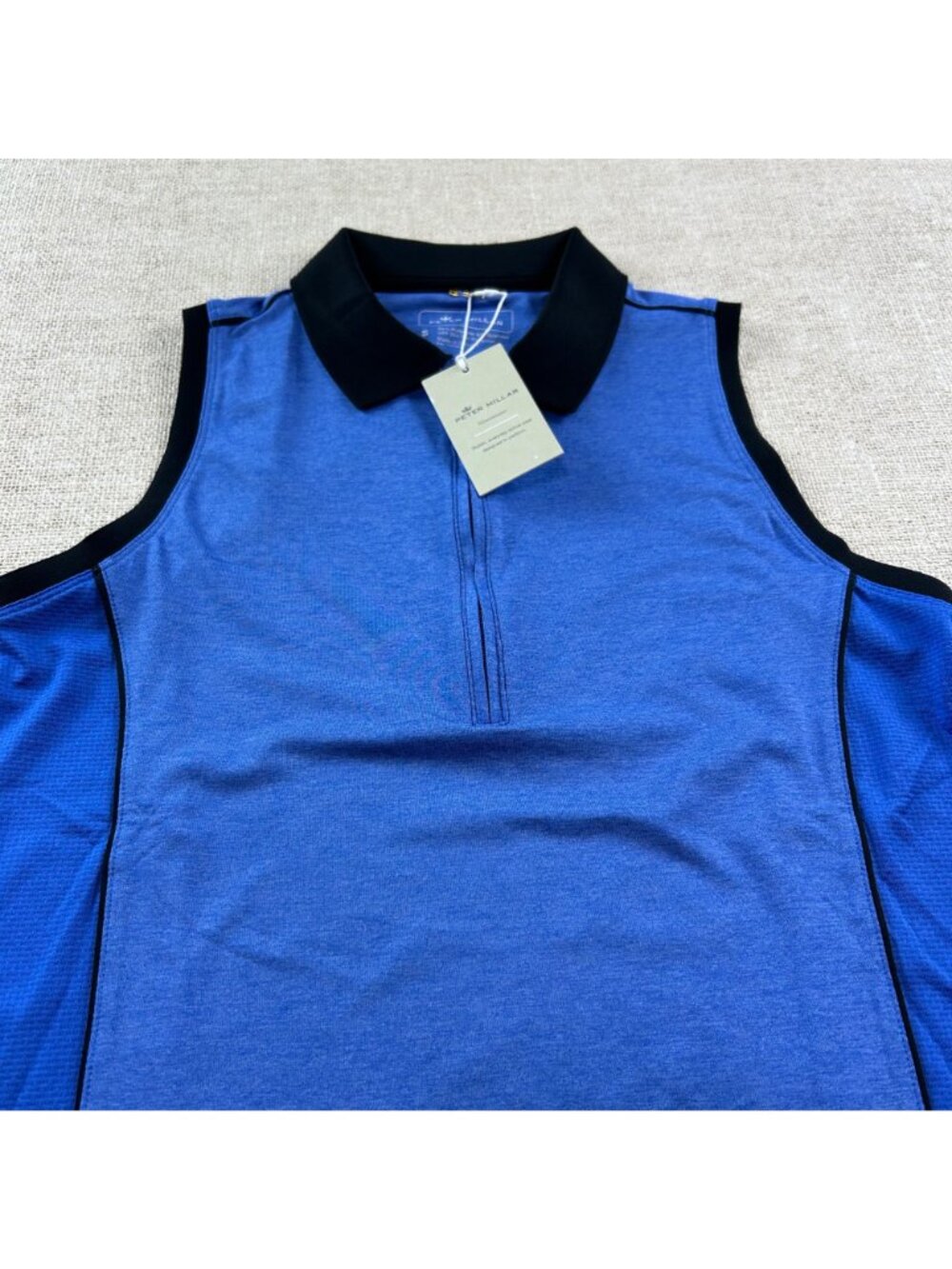 Peter Millar Women's Small 1/4 Zip Neck Sleeveless Polo Golf Shirt - Picture 3 of 7